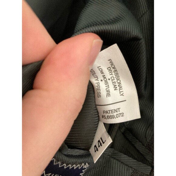 Men's Vintage Cremieux Loro Piana Wool Blazer Sport Coat Gray Plaid 46L - Picture 12 of 13